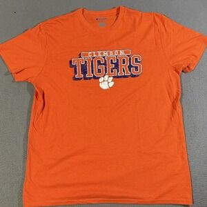 Champion Clemson University Tigers Graphic T-Shirt Adult Size XL Orange Football
